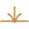 Ekena Millwork Redmond Rough Sawn Timber Gable Bracket, Western Red Cedar, 108"W x 58"H x 2"D x 6"F, 13/12 Pitch GBW108X58X0206RED00RWR - alternate 1